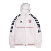 Adidas Bayern Vintage Trainingsjacke in Weiß Größe L